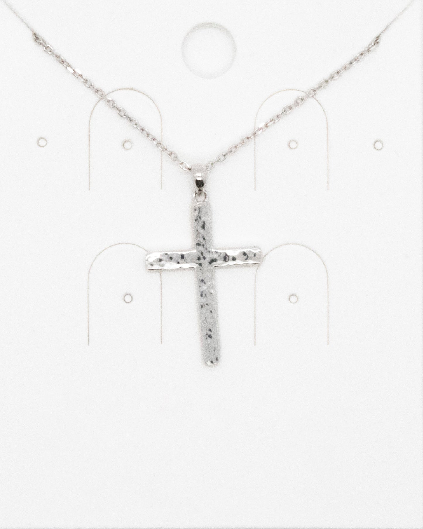 Hammered Cross Necklace