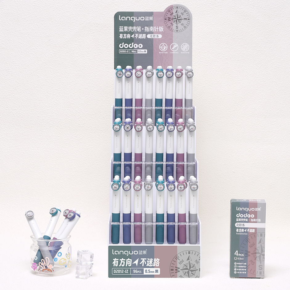 Compass Pocket Pen (Nordic Style) Press Gel Pen (Stand Mounted)