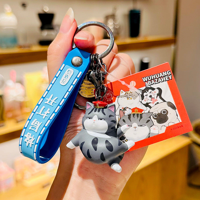 Genuine My Emperor Cat Bazaar Black Car Keychain Chain High-grade Girls Small Gift Couple Schoolbag Pendant Wholesale