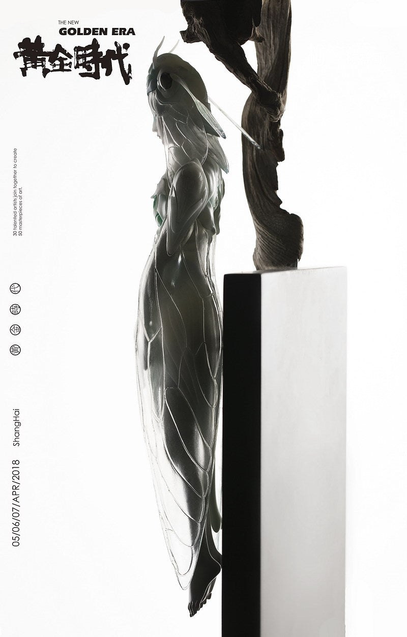 Cigale sorcière noire et blanche - Cigale sorcière blanche