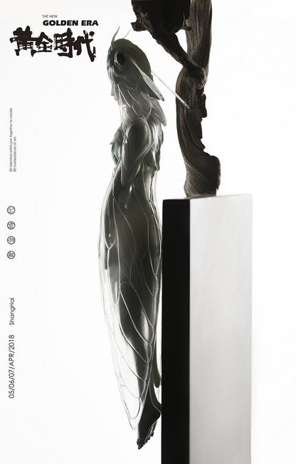 Cigale sorcière noire et blanche - Cigale sorcière blanche