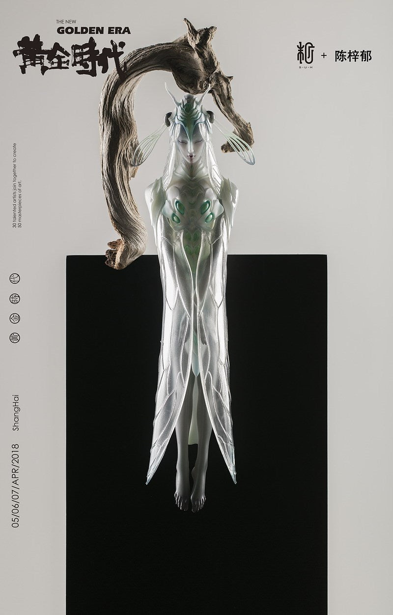 Cigale sorcière noire et blanche - Cigale sorcière blanche