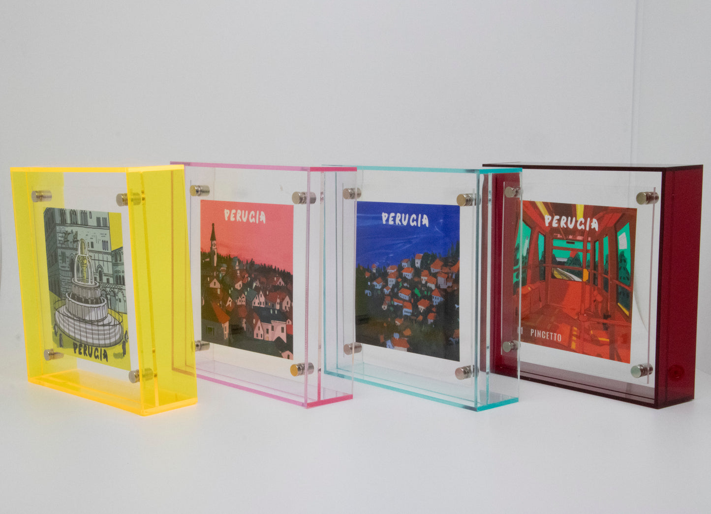 Serie Periferica Perugia dipinto acrilico appeso blue