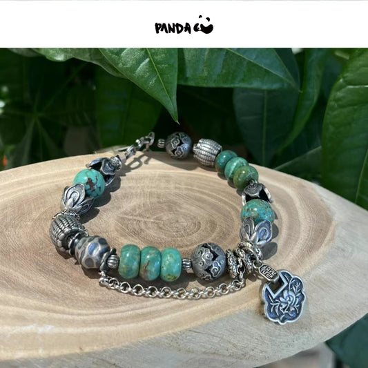 turquoise stone silver Bracelet