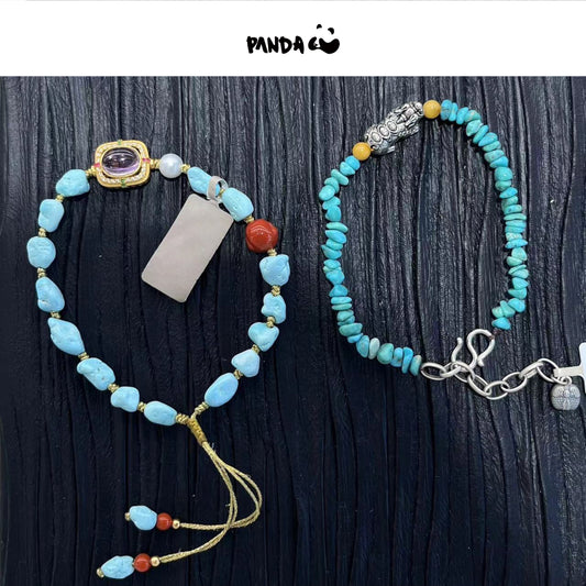 Bracelet en argent avec pierre turquoise