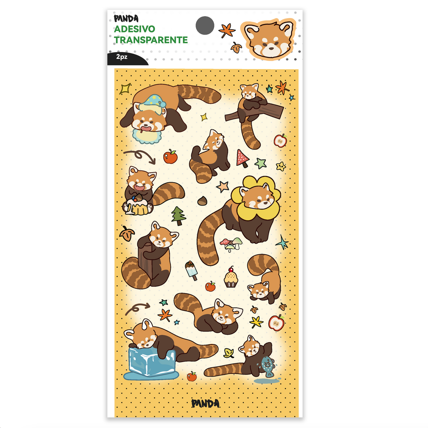 Adesivo IP del marchio PANDA  Panda rosso