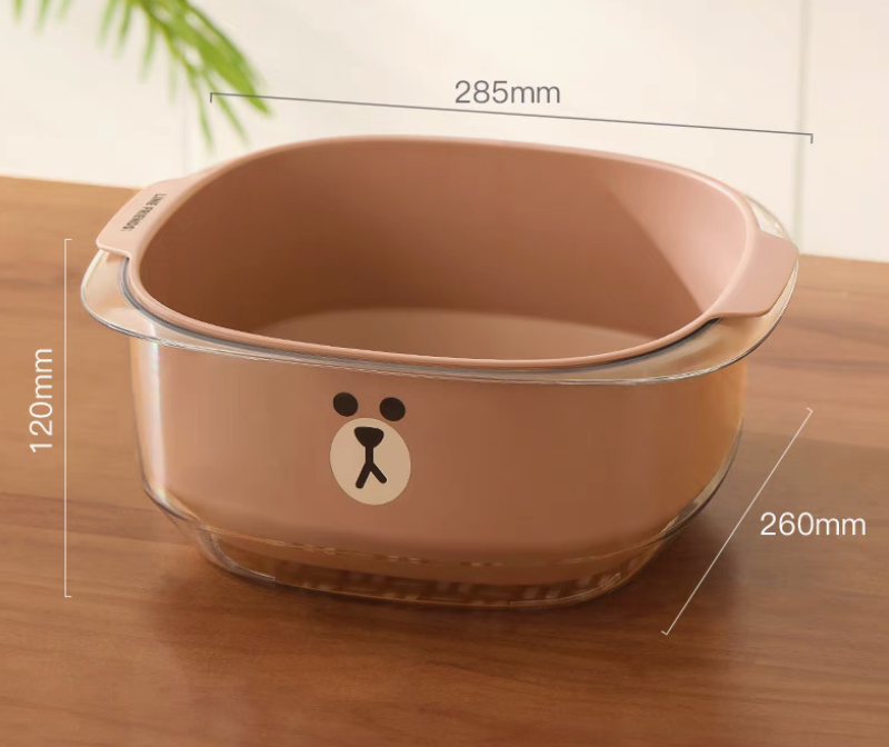 LINE Kitchen Drain Storage Basket-BROWN