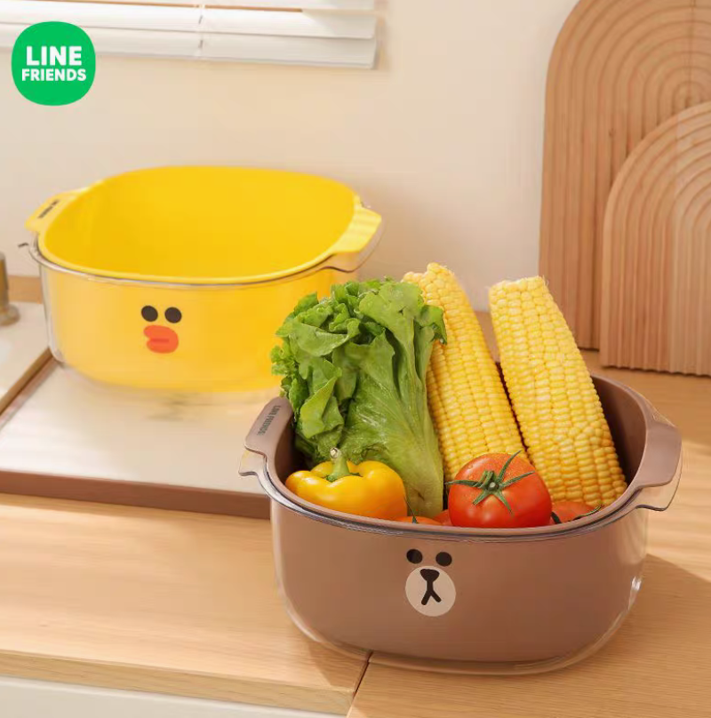 LINE Kitchen Drain Storage Basket-BROWN