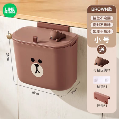 LF small wall-mounted trash can with lid