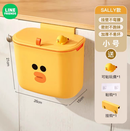 LF small wall-mounted trash can with lid