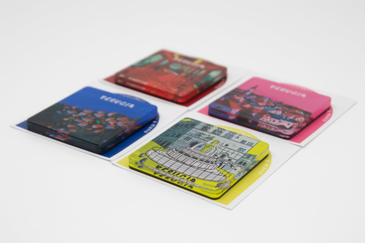 serie città perugia prodotti culturali e creativi magneti da frigorifero in acrilico Blue