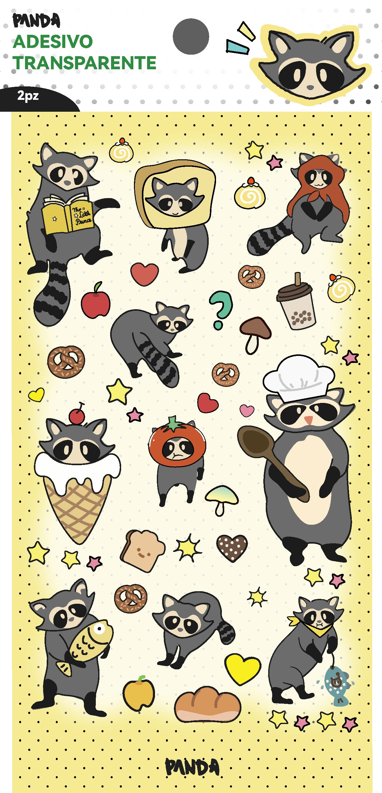 Adesivo IP del marchio PANDA  Piccolo procione