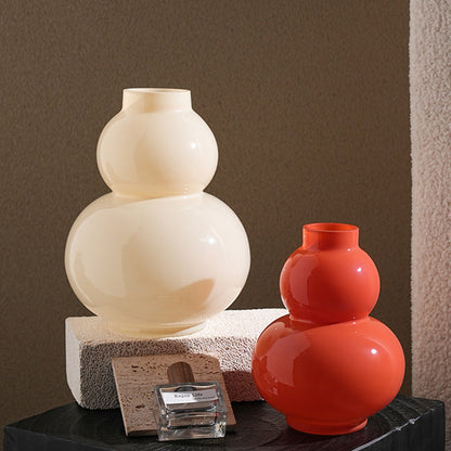 Decorazione in vaso in stile crema per soggiorno, decorazioni da tavolo con fiori idroponici in vetro di alta qualità e creatività.