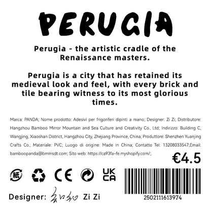 serie città perugia prodotti culturali e creativi magneti da frigorifero in acrilico Red