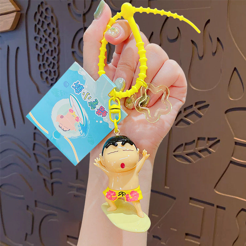 Crayon Shin-chan Colorful Keychain - Surfing