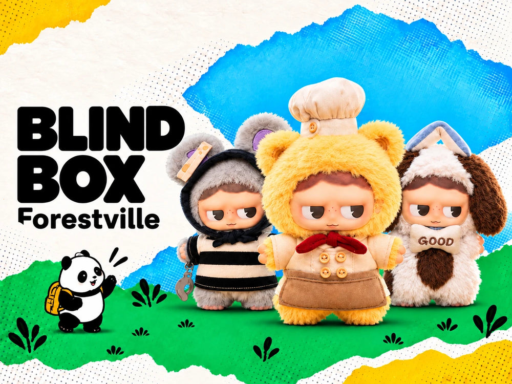 Forestville — plush blind box, anteprima della collezione.