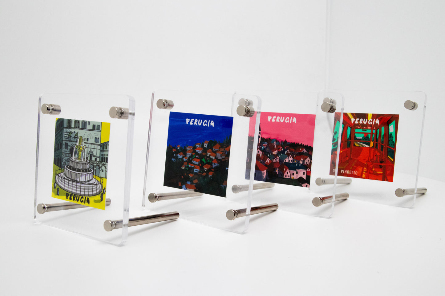 Serie Periferica Perugia dipinto acrilico appeso Blue