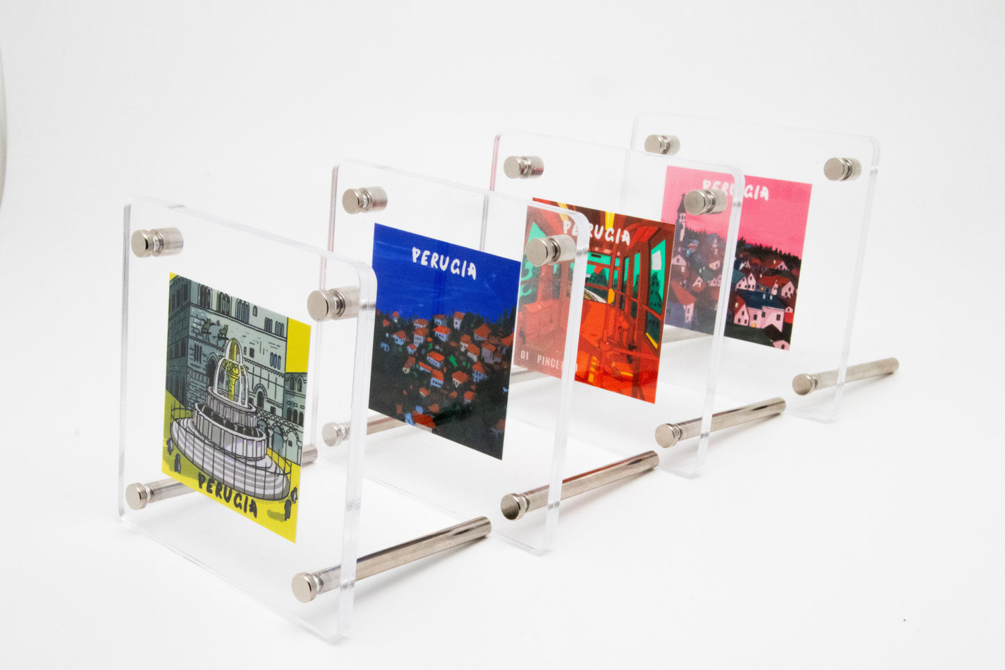 Serie Periferica Perugia dipinto acrilico appeso Blue