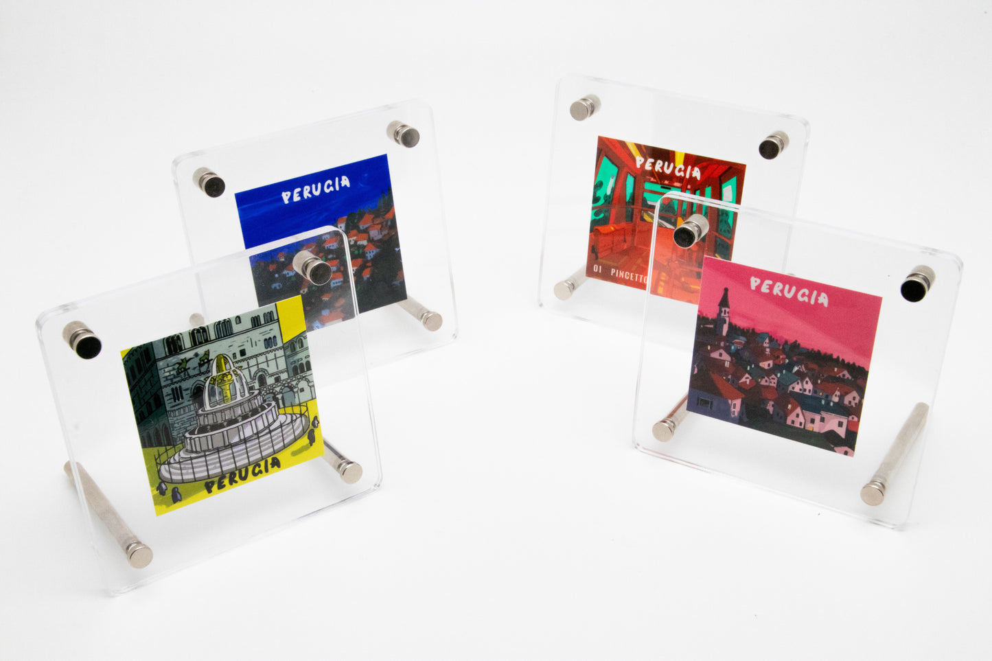 Serie Periferica Perugia dipinto acrilico appeso Blue