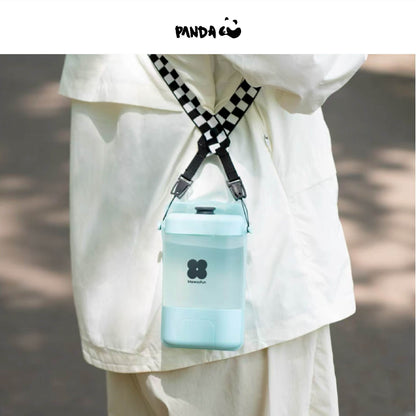 QS10W Dog Water Bottle - 400 ml Foldable squeeze with shoulder&hand strap