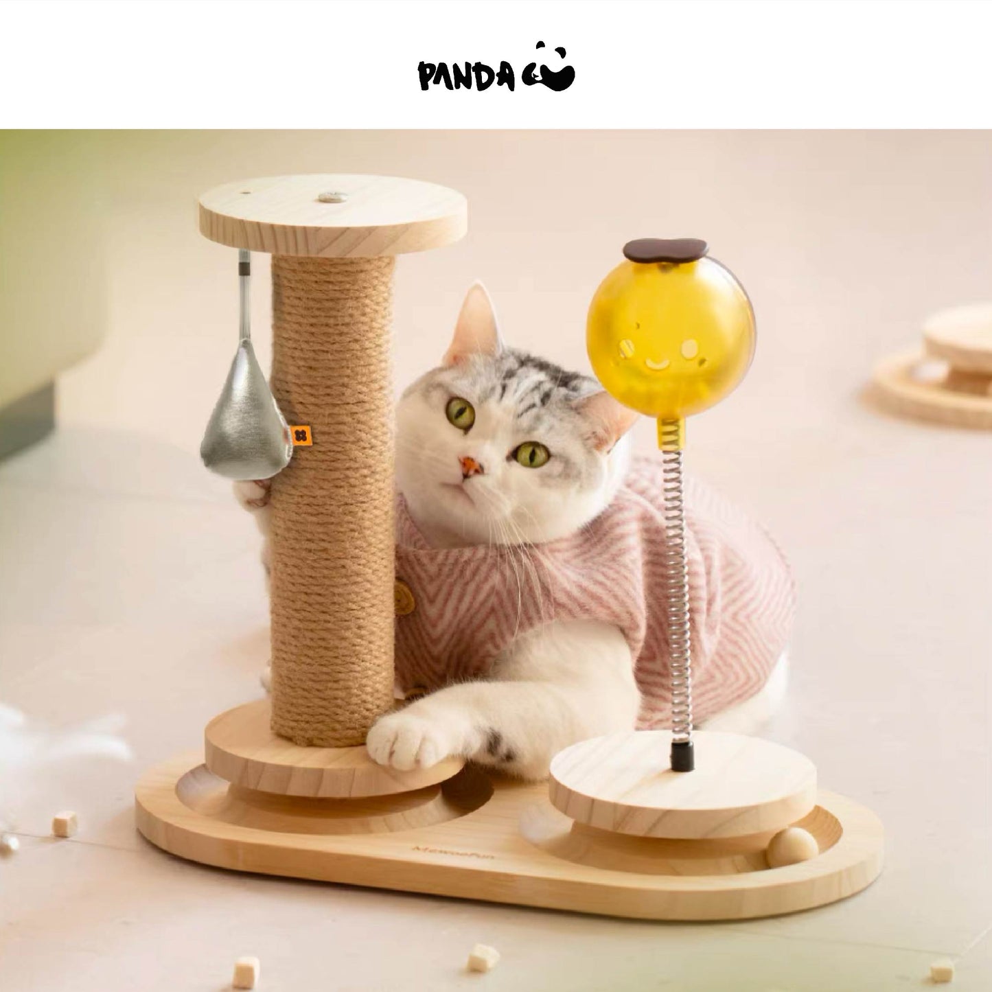 QS17S Cat toys - leaking food ball Single plate/Double plates/Double plates with feather/Double plates with scratcher post