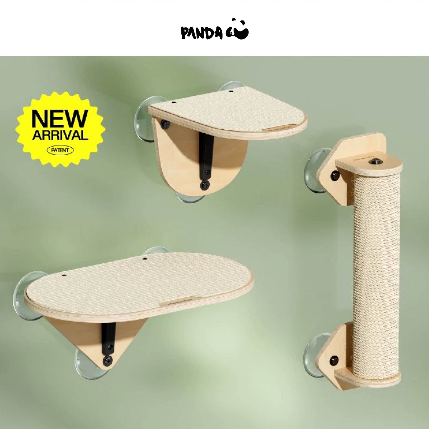 QM041 Set of 3 Cat Window Scratching Post