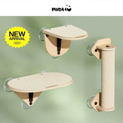 QM041 Set of 3 Cat Window Scratching Post