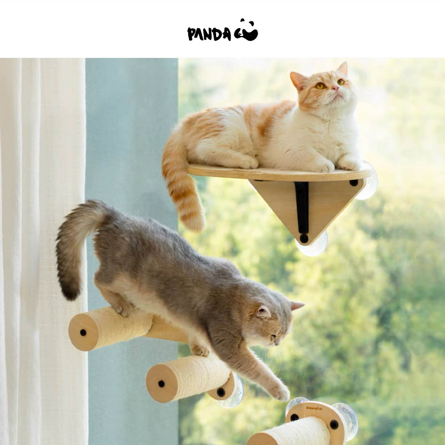 QM041 Set of 3 Cat Window Scratching Post