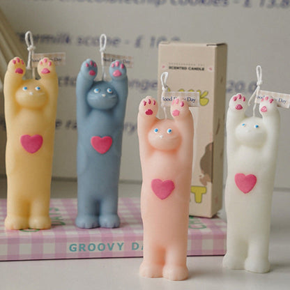 Raise your hand cat candle