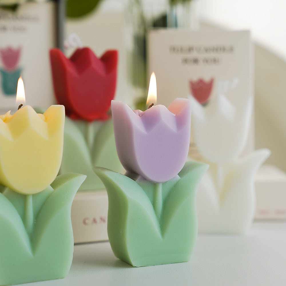 Candle-Tulip Gift Box
