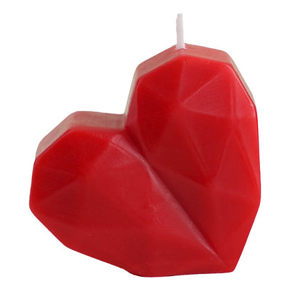 Geometric love candle