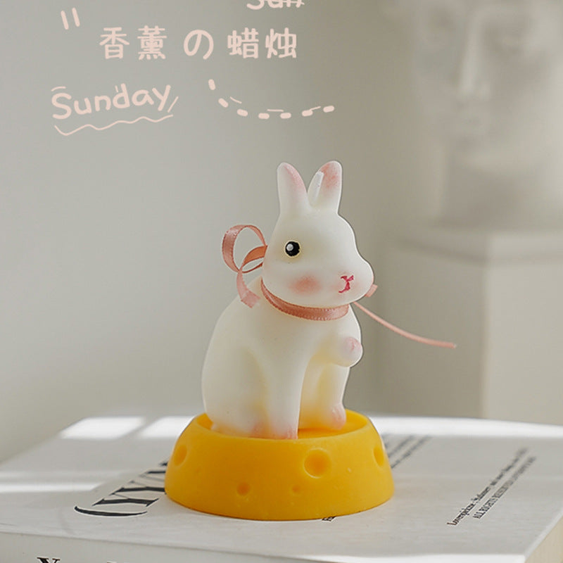 Moon Bunny Candle