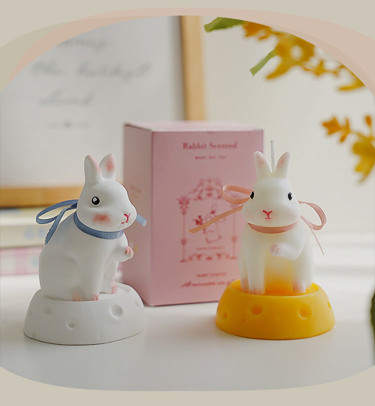 Moon Bunny Candle