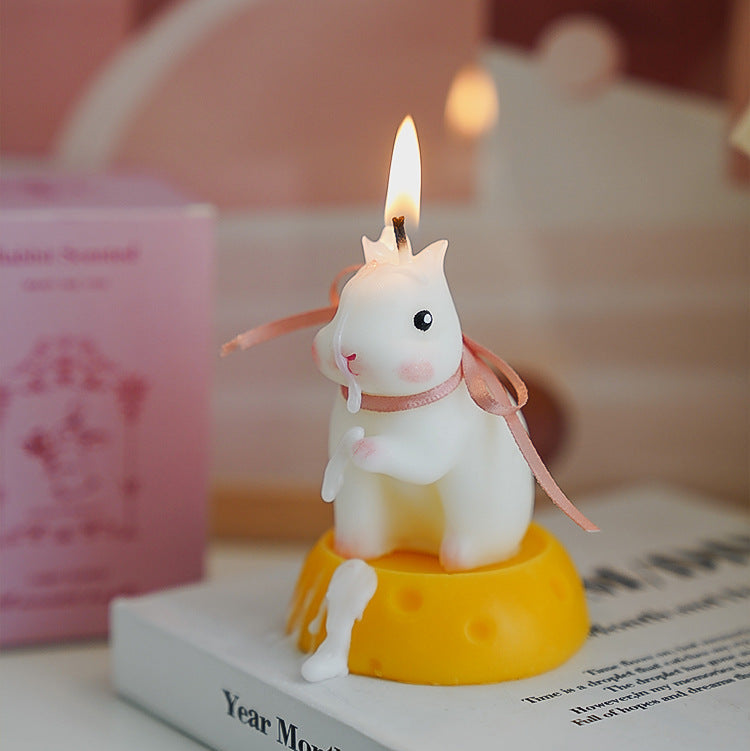 Moon Bunny Candle